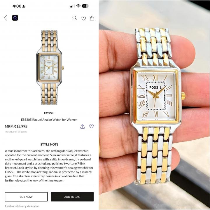 buy fossil raquel first copy watch women