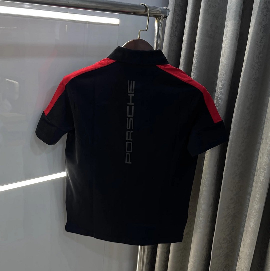 First Copy Hugo Boss Porsche Polo T Shirt Black - Image 3